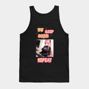 Eat Sleep Gaming Repeat Anime Girl Tank Top